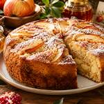 Кекс с яблоками и сухофруктами
